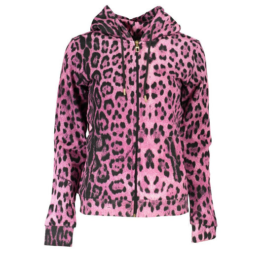 Cavalli Class Pink Cotton Women Sweater Cavalli Class Rosy Brown