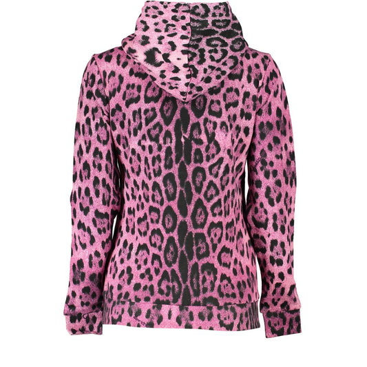 Cavalli Class Pink Cotton Women Sweater Cavalli Class Rosy Brown