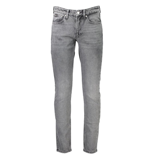 Calvin Klein Gray Cotton Men Jeans Calvin Klein Slate Gray