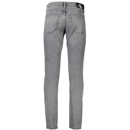 Calvin Klein Gray Cotton Men Jeans Calvin Klein Slate Gray