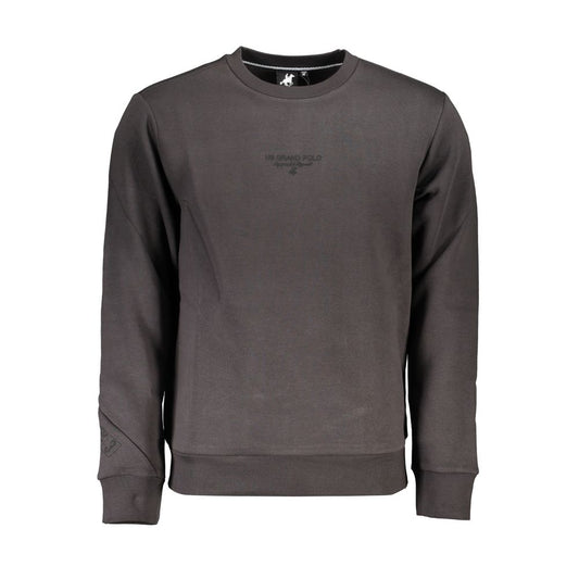 U.S. Grand Polo Gray Cotton Men Sweater U.S. Grand Polo Dark Slate Gray