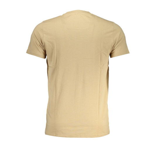 Cavalli Class Beige Cotton T-Shirt Cavalli Class Tan