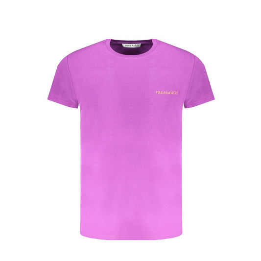 Trussardi Purple Cotton T-Shirt Trussardi Orchid