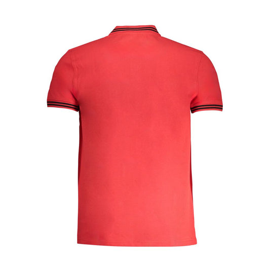 Cavalli Class Red Cotton Polo Shirt Cavalli Class Tomato