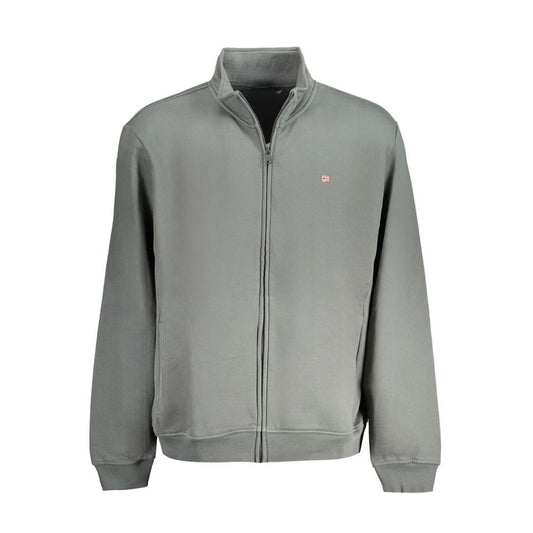 Napapijri Green Cotton Sweater Napapijri Light Slate Gray