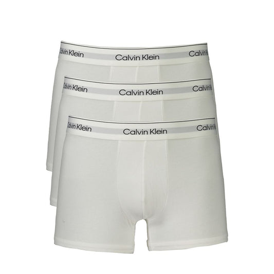 Calvin Klein White Cotton Men Boxer Calvin Klein Gray