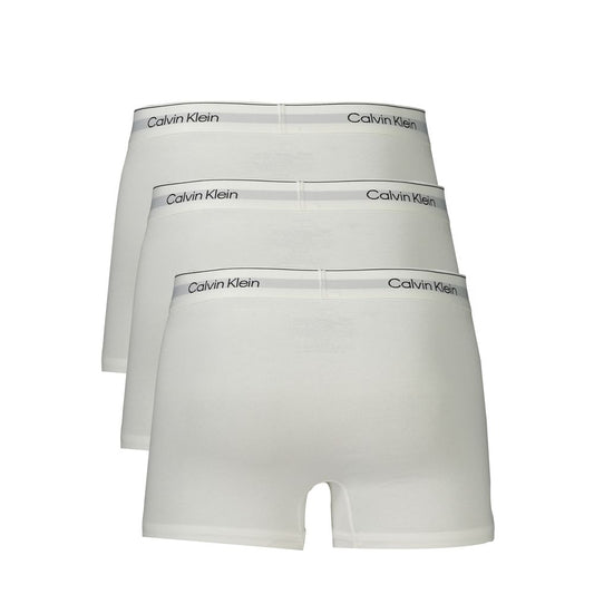 Calvin Klein White Cotton Men Boxer Calvin Klein Light Gray