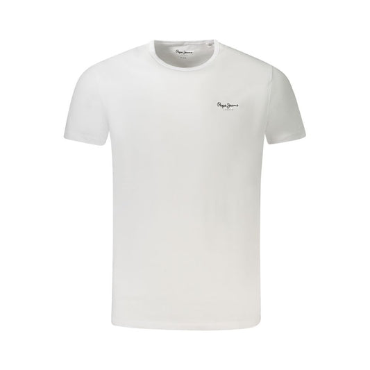 Pepe Jeans White Cotton Men T-Shirt Pepe Jeans Light Gray