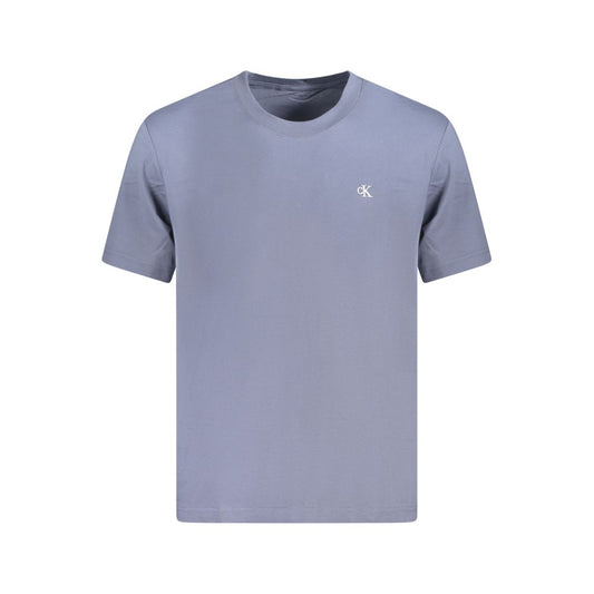 Calvin Klein Blue Cotton T-Shirt Calvin Klein Dark Gray