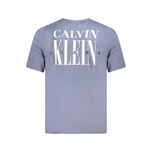 Calvin Klein Blue Cotton T-Shirt Calvin Klein Dark Gray