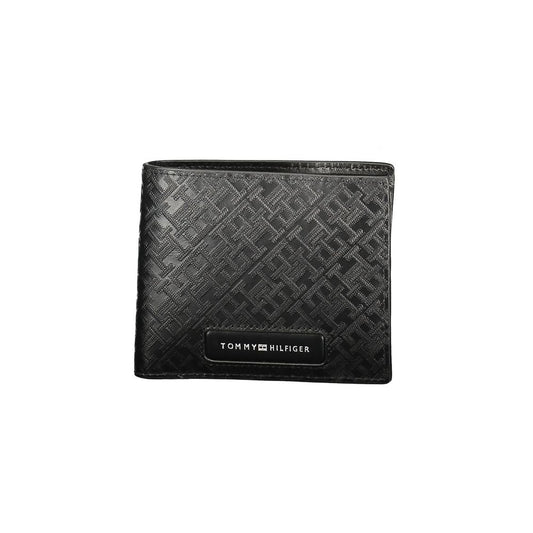 Tommy Hilfiger Black Leather Men Wallet Tommy Hilfiger Dark Slate Gray