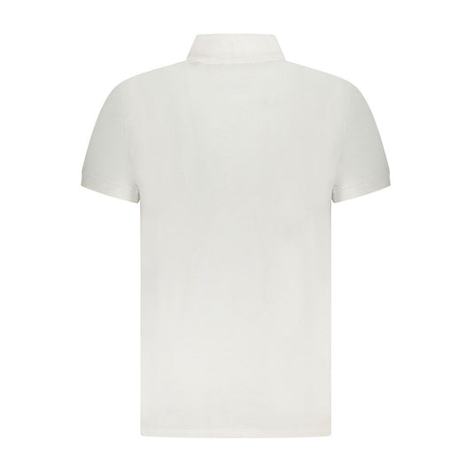 Cavalli Class White Cotton Men Polo Shirt Cavalli Class Antique White