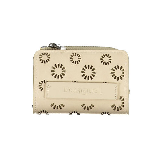 Desigual Beige Polyethylene Wallet Desigual Wheat