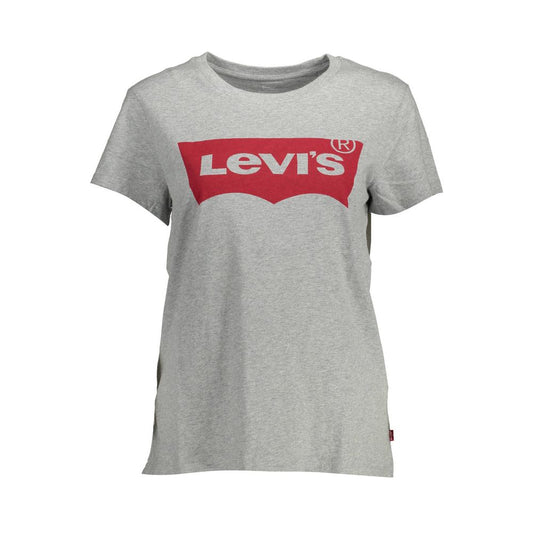 Levi's Gray Cotton Women T-Shirt Levi's Dark Gray