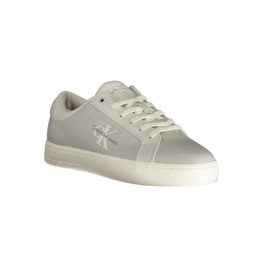 Calvin Klein Gray Leather Men Sneaker