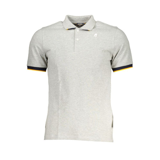 K-WAY Gray Cotton Men Polo Shirt