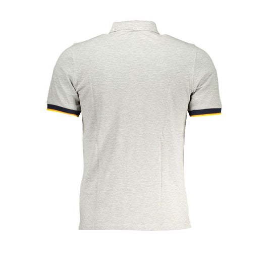 K-WAY Gray Cotton Men Polo Shirt
