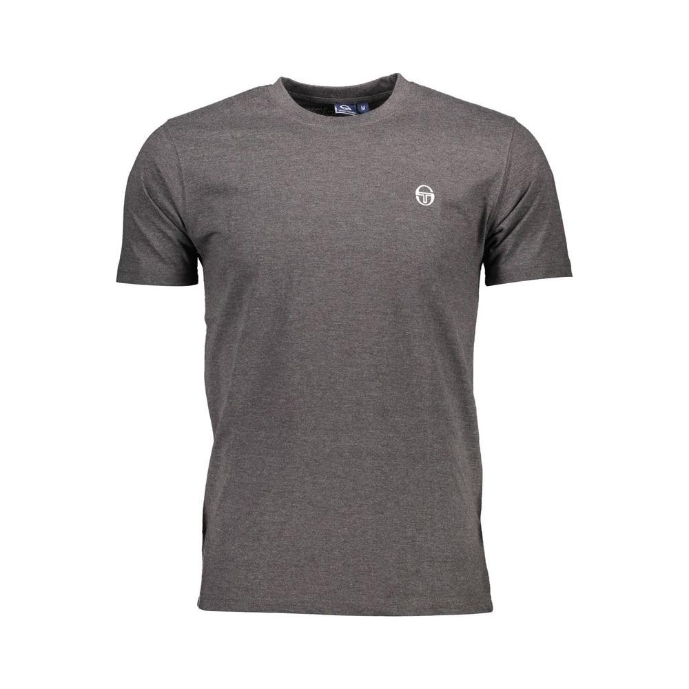 Sergio Tacchini Gray Cotton Men T-Shirt