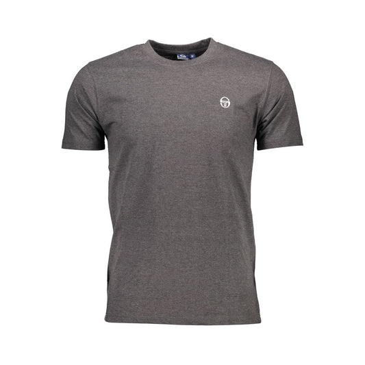 Sergio Tacchini Gray Cotton Men T-Shirt