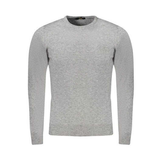 Cavalli Class Gray Polyester Men Sweater