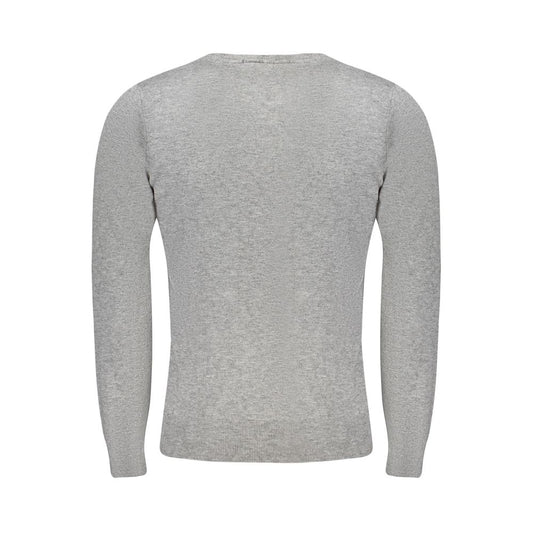 Cavalli Class Gray Polyester Men Sweater