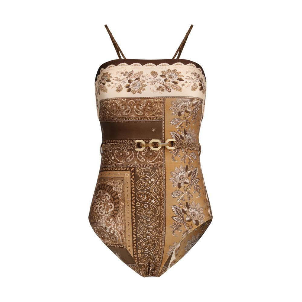Front view with bag zipped and handles upright.