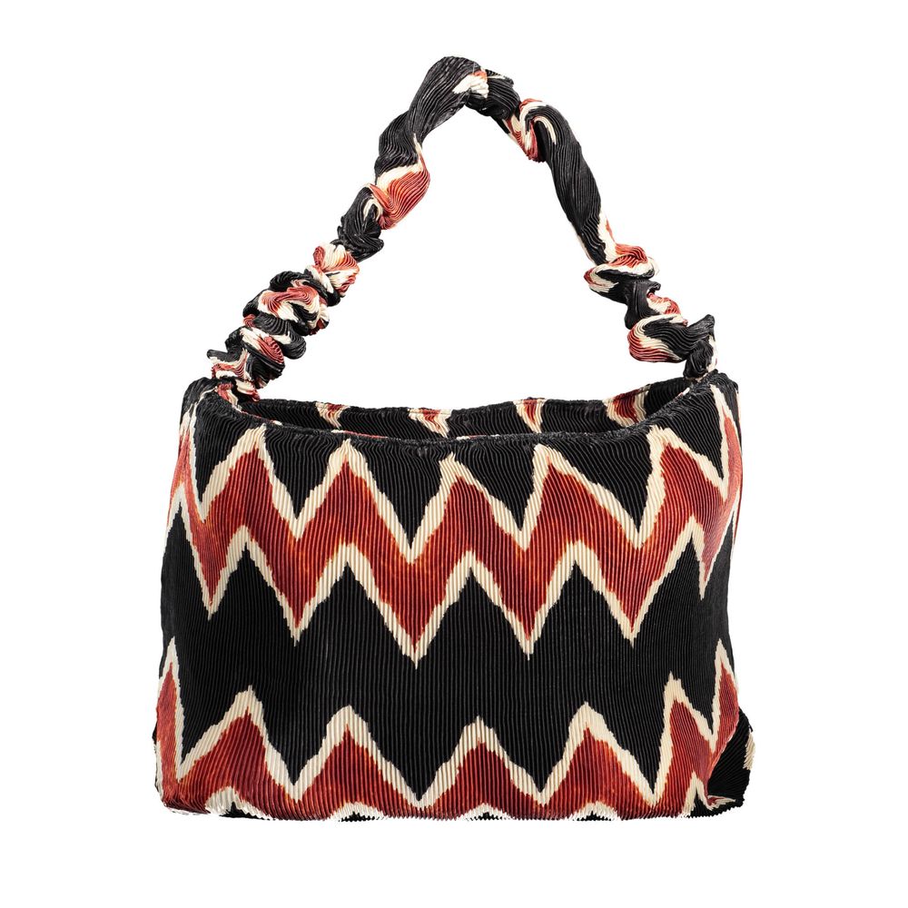 Front view with bag zipped and handles upright.