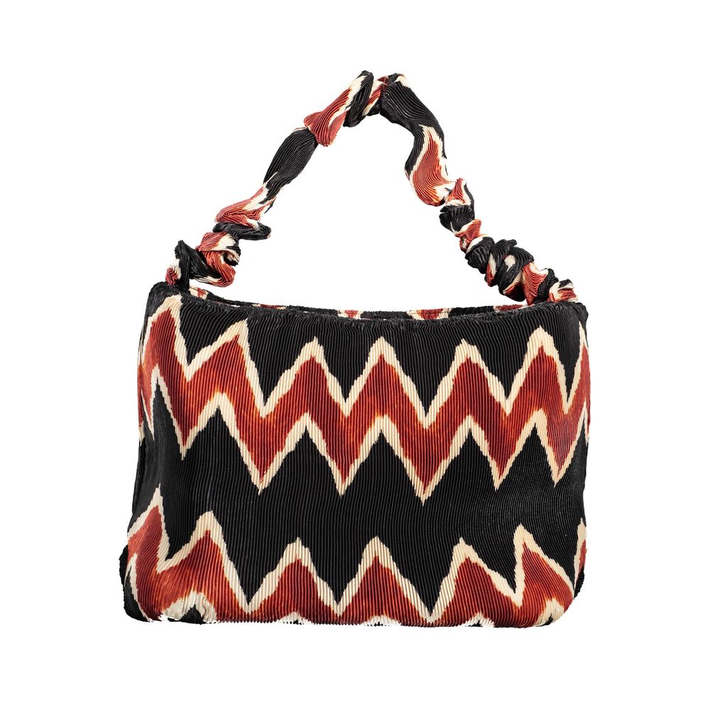 Front view with bag zipped and handles upright.