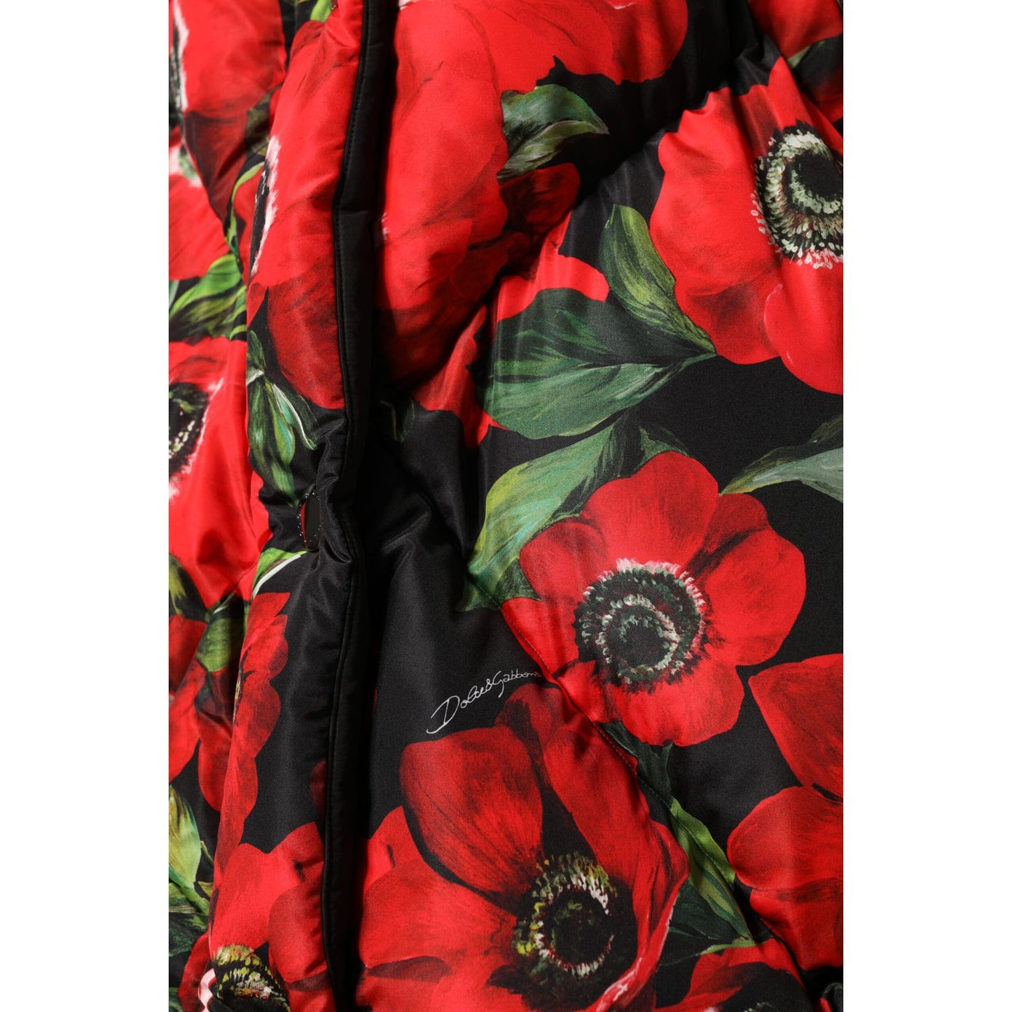 Dolce & Gabbana Multicolor Floral Full Zip Padded Jacket