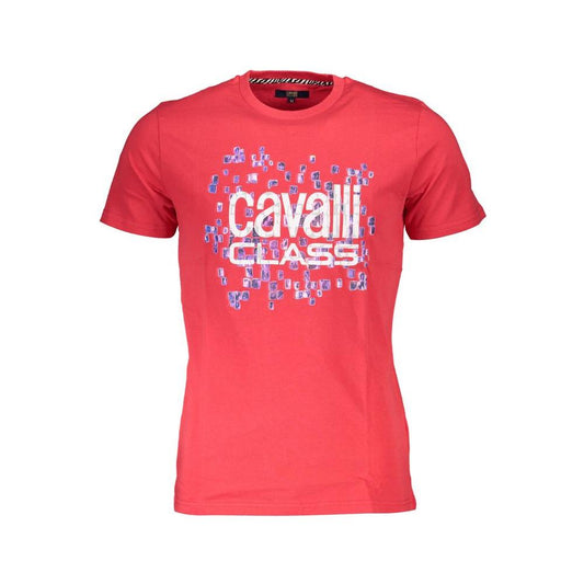 Cavalli Class Red Cotton T-Shirt