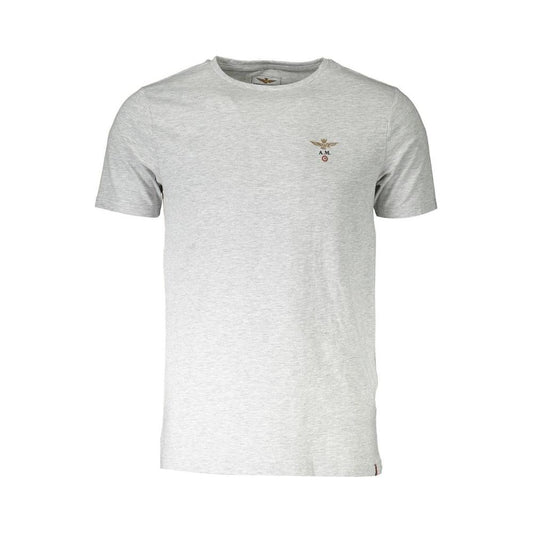 Aeronautica Militare Gray Cotton T-Shirt