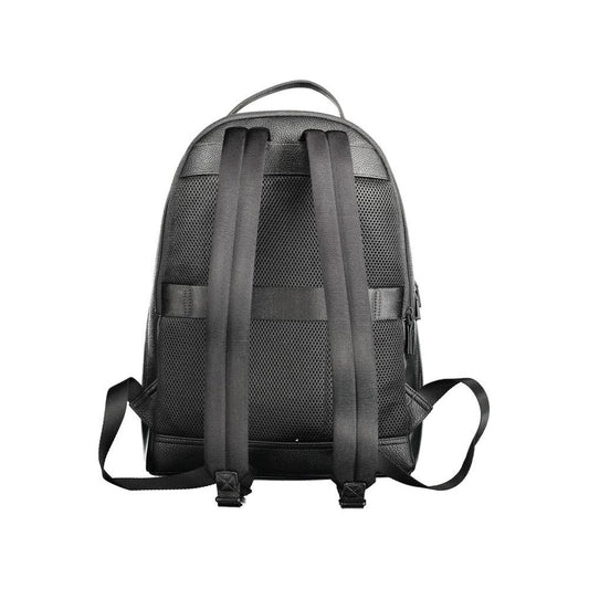 Tommy Hilfiger Black Polyethylene Men Backpack