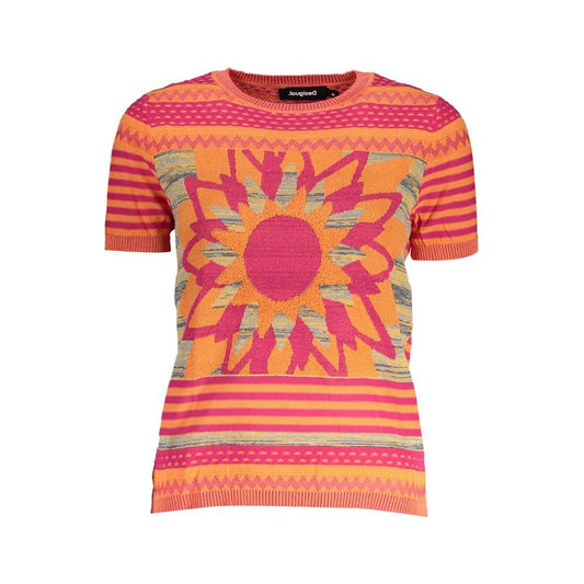 Desigual Orange Cotton Women Sweater