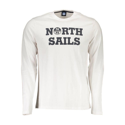 North Sails White Cotton Men T-Shirt