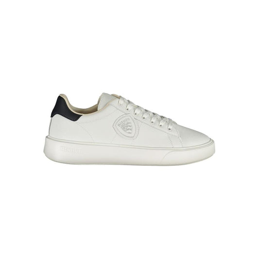 Blauer White Polyethylene Men Sneaker