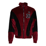 Dolce & Gabbana Red Black Cotton Logo FullZip Bomber Jacket TSH90304-52