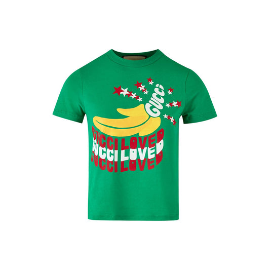 Gucci Green Cotton Logo T-Shirt