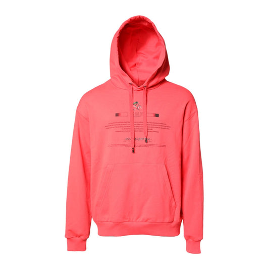 Dolce & Gabbana Red Logo Printed Hooded Sweatshirt Sweater TSH90271-52