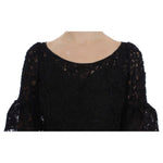 Dolce & Gabbana Black Floral Lace Long Bodycon Maxi Dress NOC10084-2