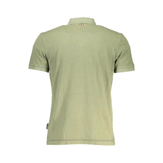 Napapijri Green Cotton Men Polo Shirt