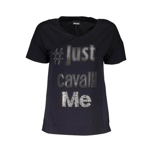 Just Cavalli Black Polyester Tops & T-Shirt JU-23849-XS