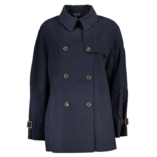 Tommy Hilfiger Blu Cotton Women Trench Coat