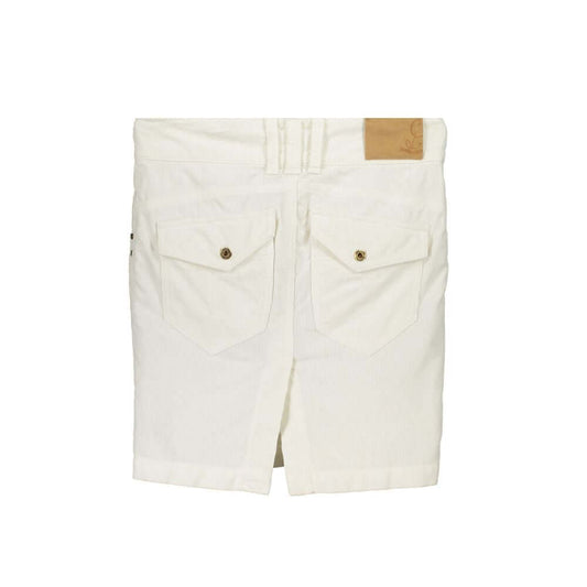 Patrizia Pepe White Cotton Skirt PA-27763-38