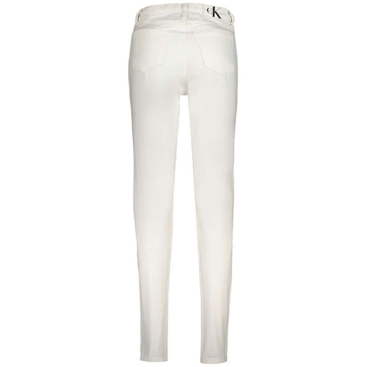 Calvin Klein White Cotton Jeans & Pant CA-30526-W25 | L32