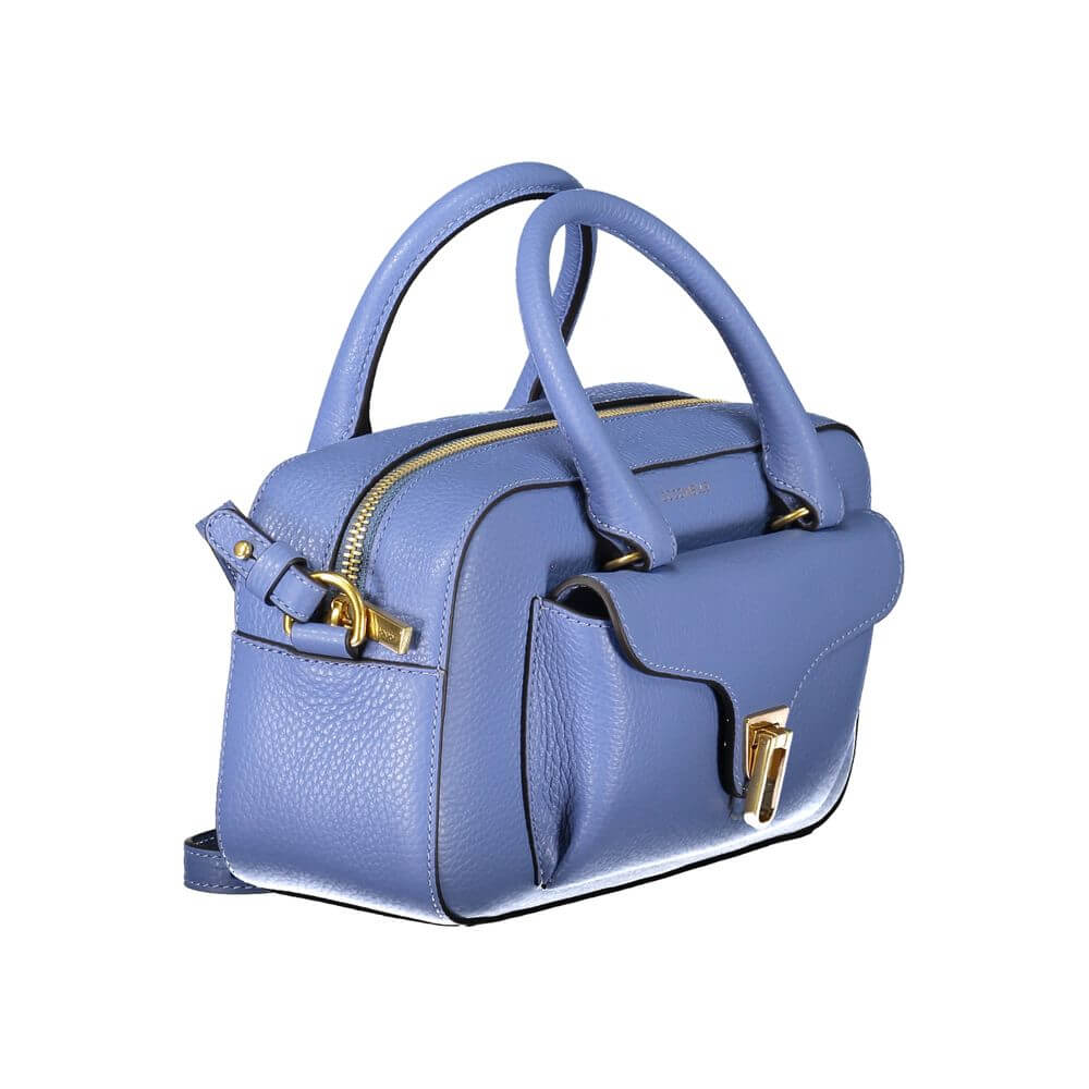 Front view with bag zipped and handles upright.