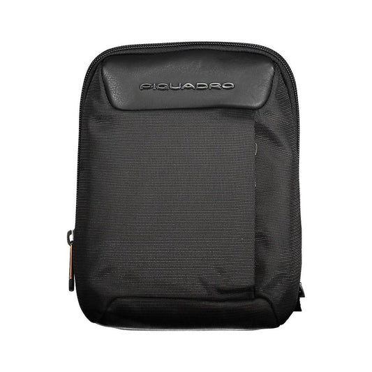 Piquadro Black Recycled Polyethylene Men Shoulder Bag