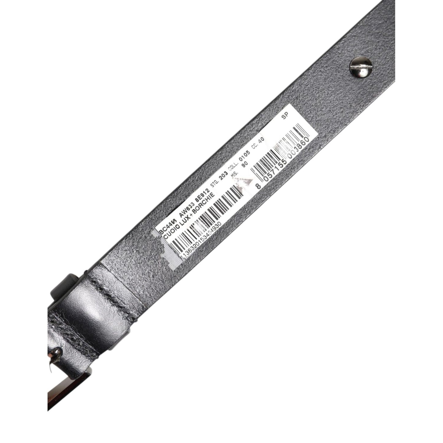 Dolce & Gabbana Black Luxury Leather DG Studs Buckle Belt