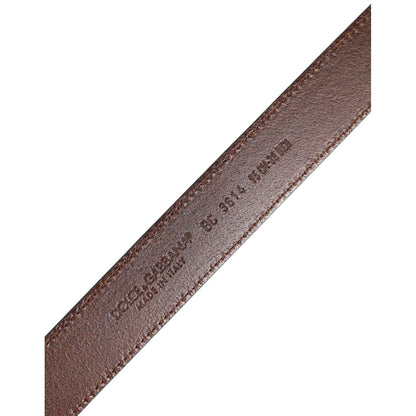 Dolce & Gabbana Green Classic Leather Metal Buckle Belt