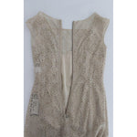Dolce & Gabbana Beige Ricamo Cutout Cotton Sheath Dress Dresses