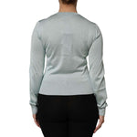 Dolce & Gabbana Light Green Silk Button Down Cardigan Sweater TSH87604-42